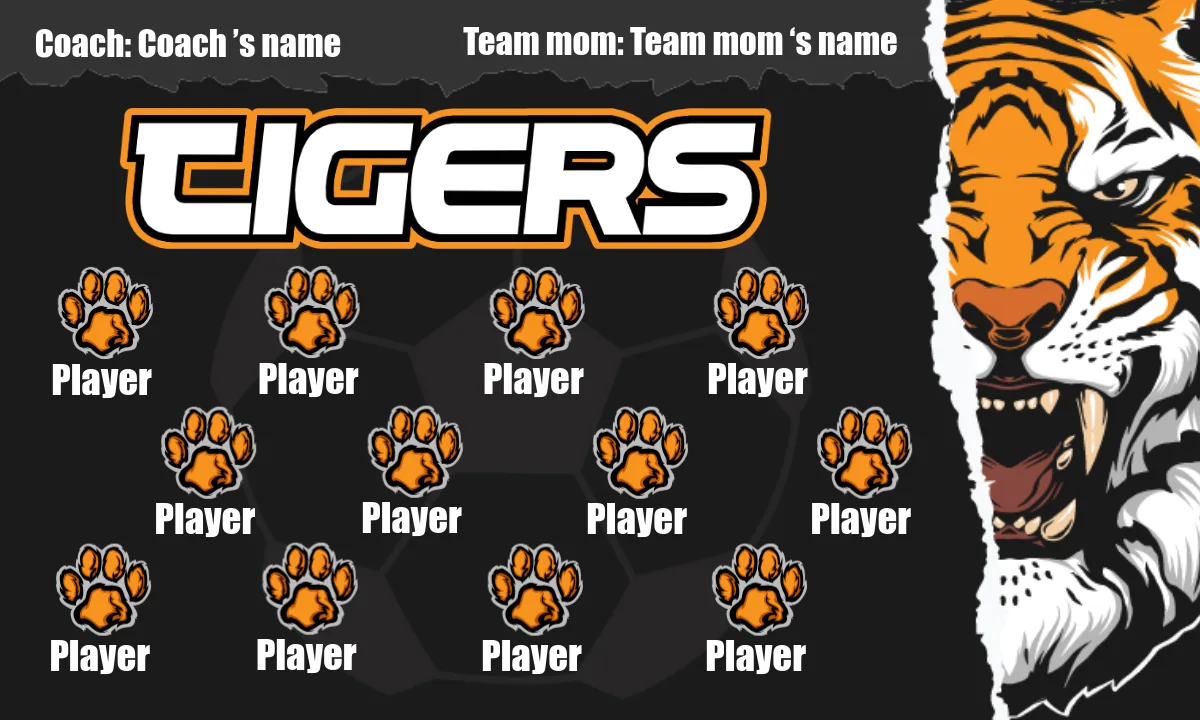Tigers 4 Soccer Banner-soccer-banner-samples-picture
