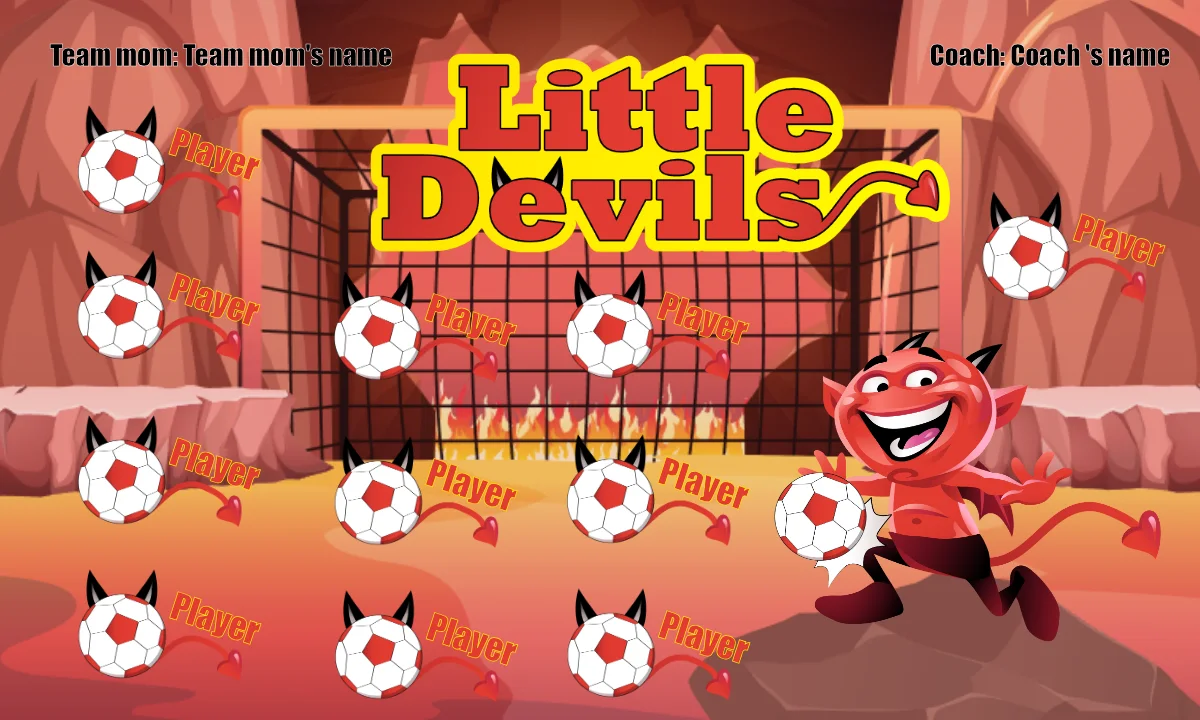 Little Devils Soccer Banner -homemade-soccer-banner-ideas-picture