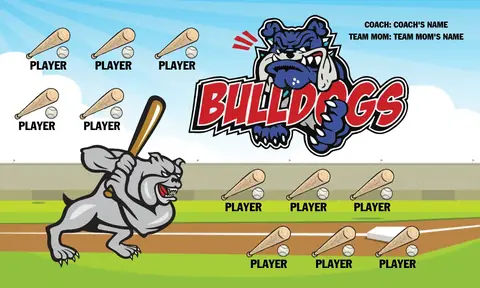 BullDog 1 Softball Banner-softball-sponsor-banners-picture