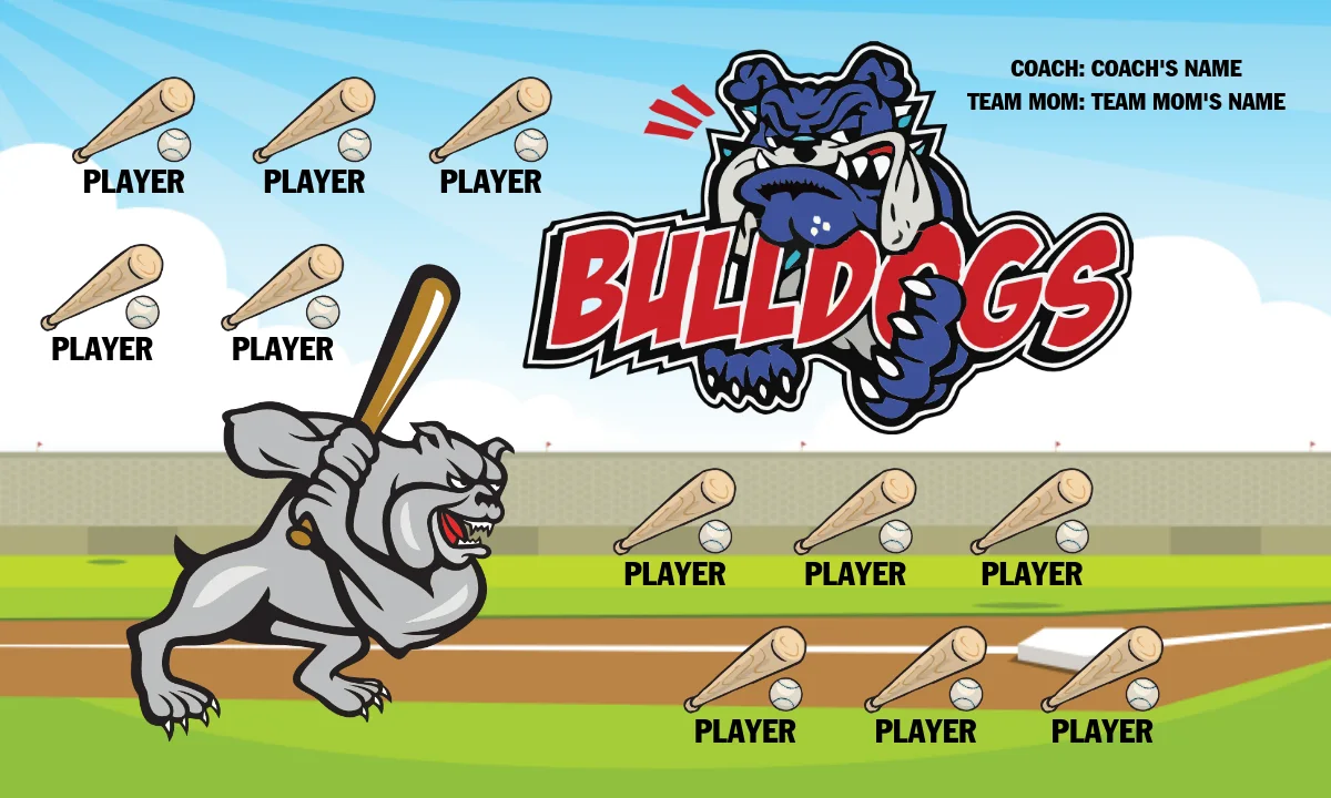 BullDog 1 Softball Banner-softball-sponsor-banners-picture