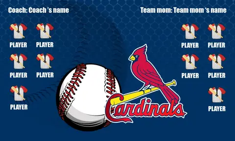 Cardinals 3 Baseball Banner-baseball-banner-templates-images