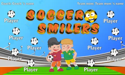 Soccer Smilers 2 Soccer Banner-ninja-soccer-banners-picture