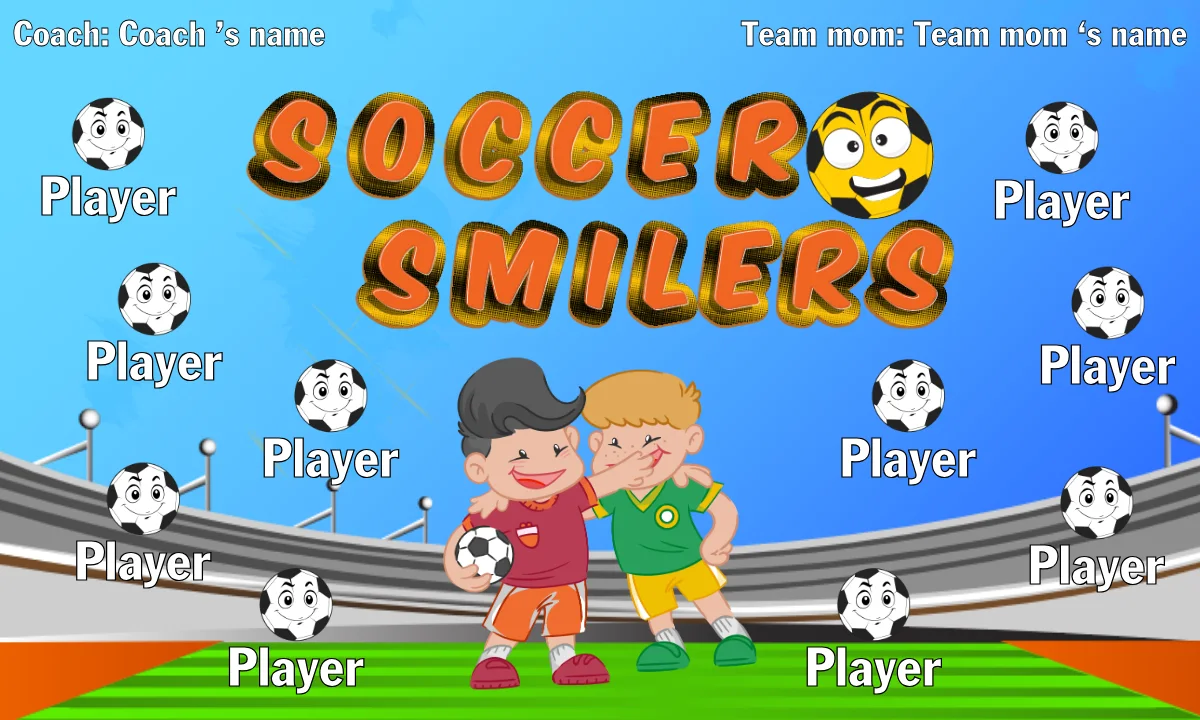 Soccer Smilers 2 Soccer Banner-ninja-soccer-banners-picture