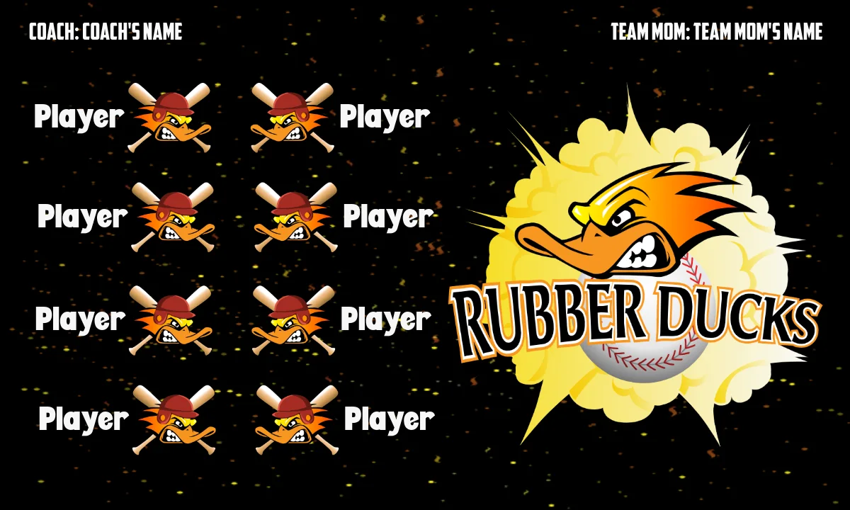 Rubber Ducks Softball Banner-sample-softball-banners-images