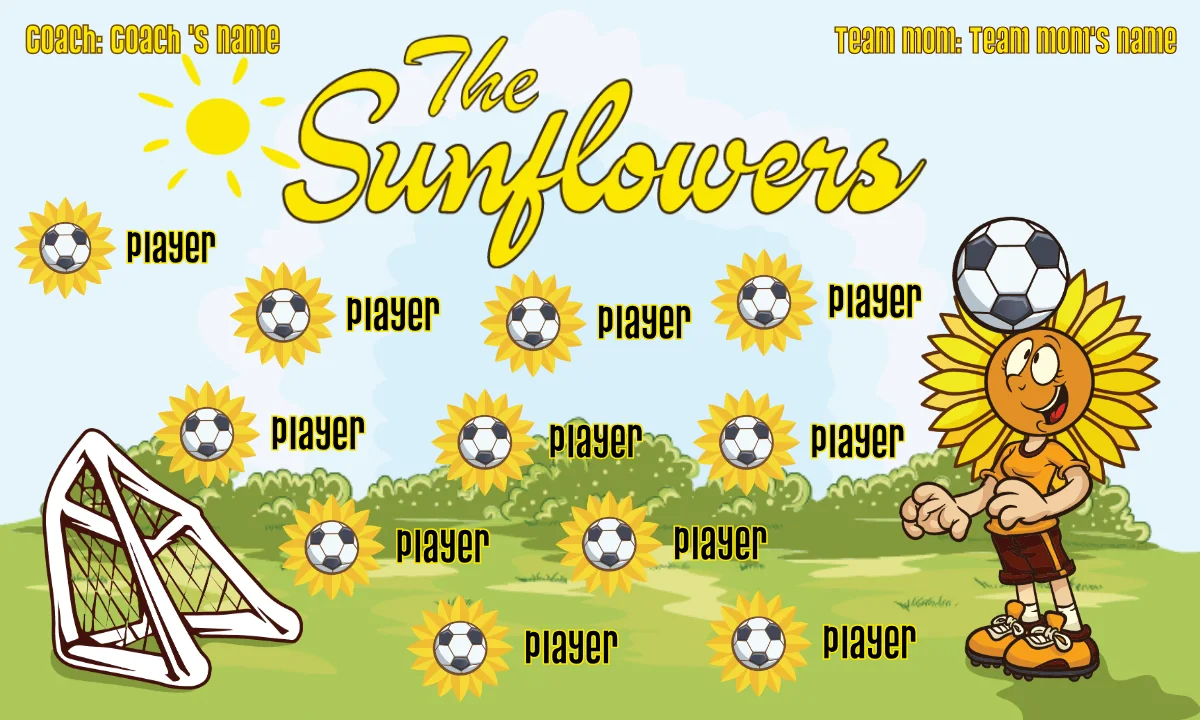 Sunflowers Soccer Banner-banner-soccer-image