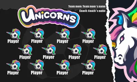 Unicorns 3 Soccer Banner -soccer-banners-and-flags-picture