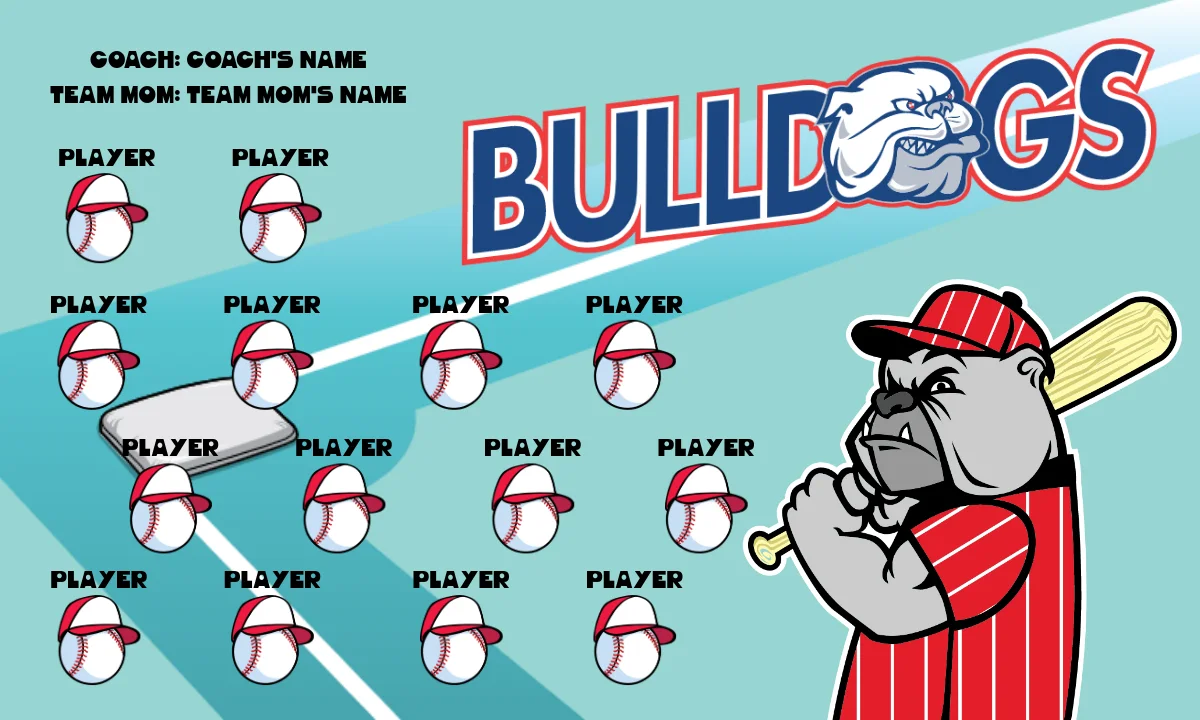 BullDog 2 Softball Banner-softball-sponsorship-banners-picture