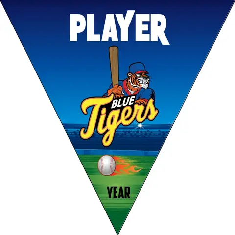 Blue Tigers 2 Softball Banner-softball-banners-pennants-picture