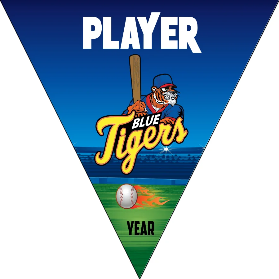 Blue Tigers 2 Softball Banner-softball-banners-pennants-picture