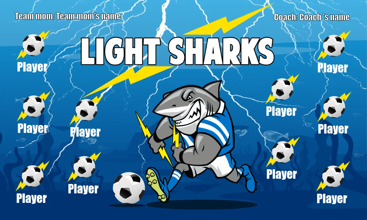 Light Sharks Soccer Banner-soccer-banner-images-picture