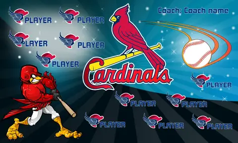 Cardinal 2 Baseball Banner-baseball-flags-and-banners-images