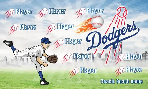 Dodgers 2 Baseball Banner-design-a-softball-banner-picture