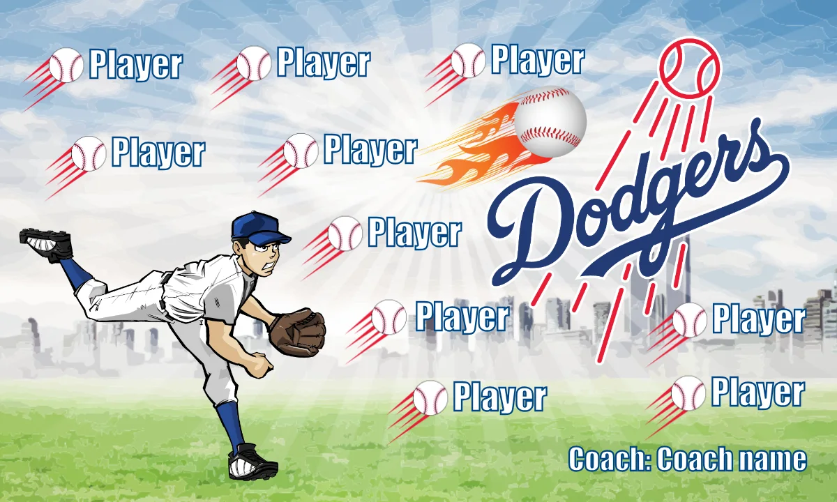 Dodgers 2 Baseball Banner-design-a-softball-banner-picture