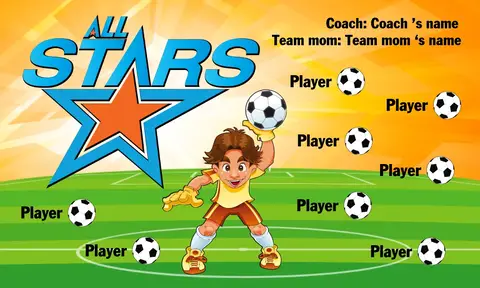 All Stars 1 Soccer Banner-soccer-banner-maker-picture
