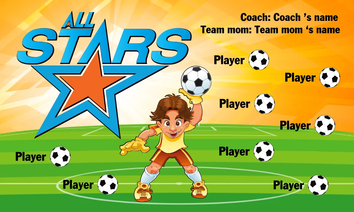 All Stars 1 Soccer Banner-soccer-banner-maker-picture