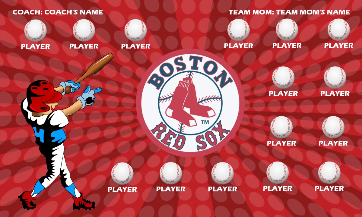 Red Sox 5 Softball Banner-banners-for-softball-images