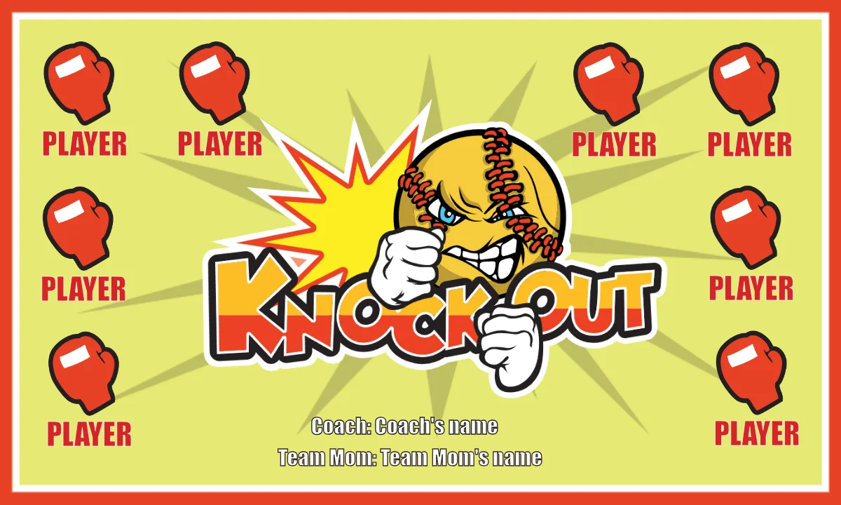 Knockout Softball Banner