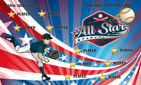 All Star 3 Baseball Banner-baseball-team-banner-images