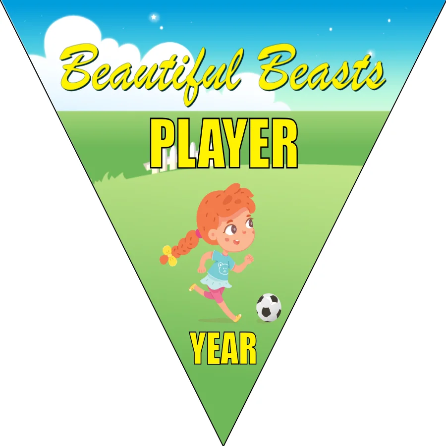 Beautiful Beasts 4 Soccer Banner-soccer-banner-frame-picture