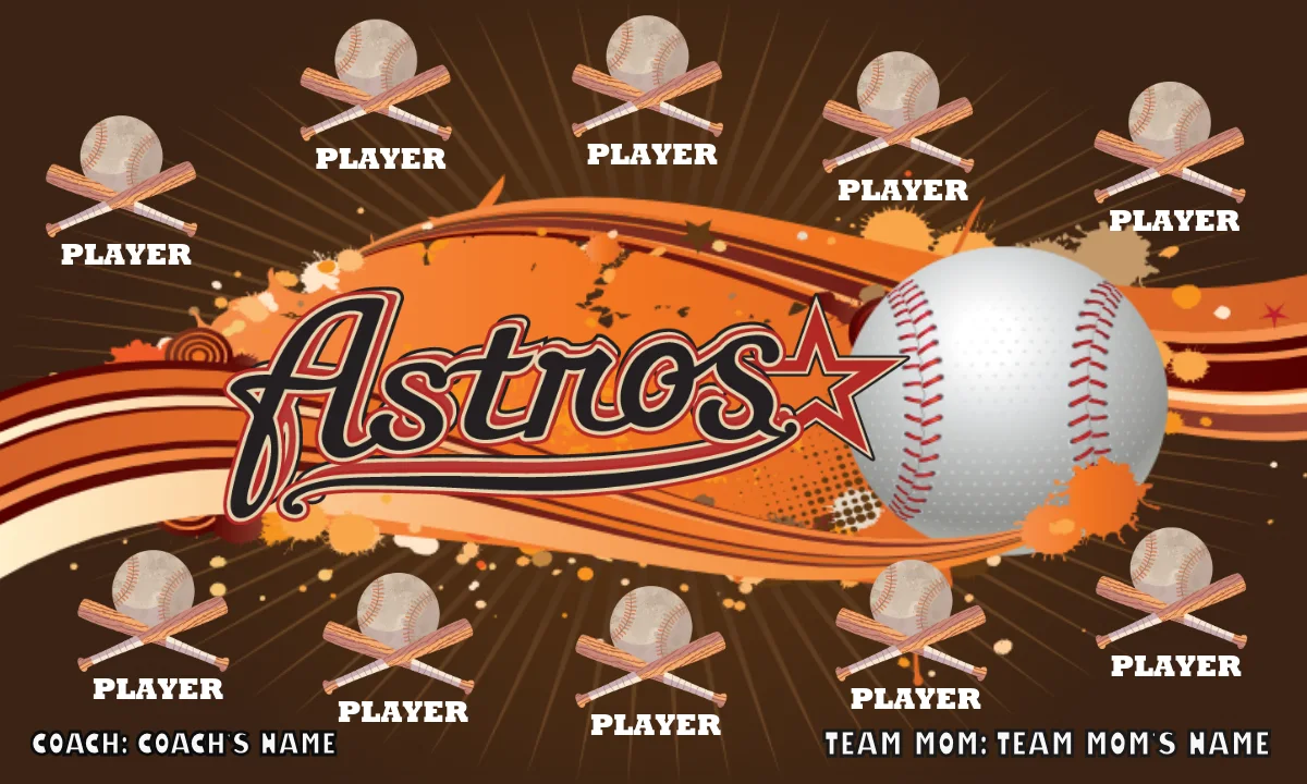 Astros 5 Baseball Banner-baseball-banners-ideas-images