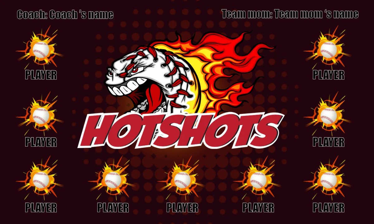 Hotshots Baseball Banner-baseball-team-banners-ideas-images
