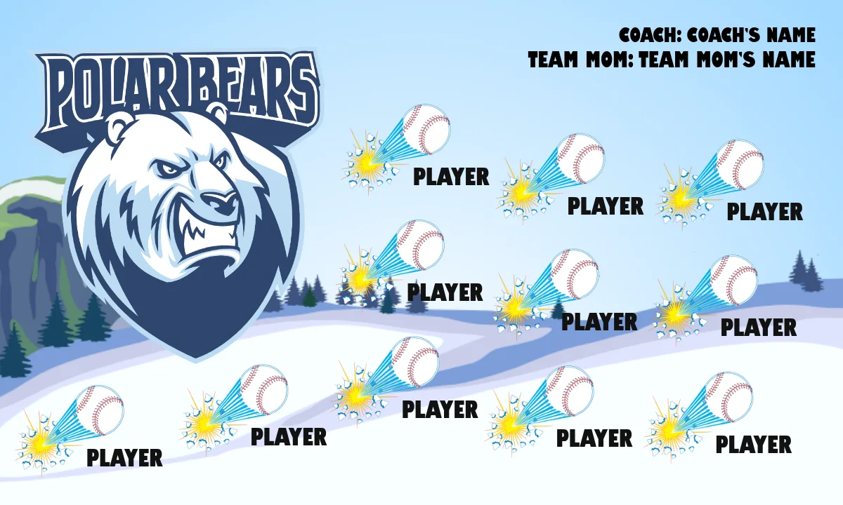 Polar Bears Softball Banner-softball-banners-orange-county-images