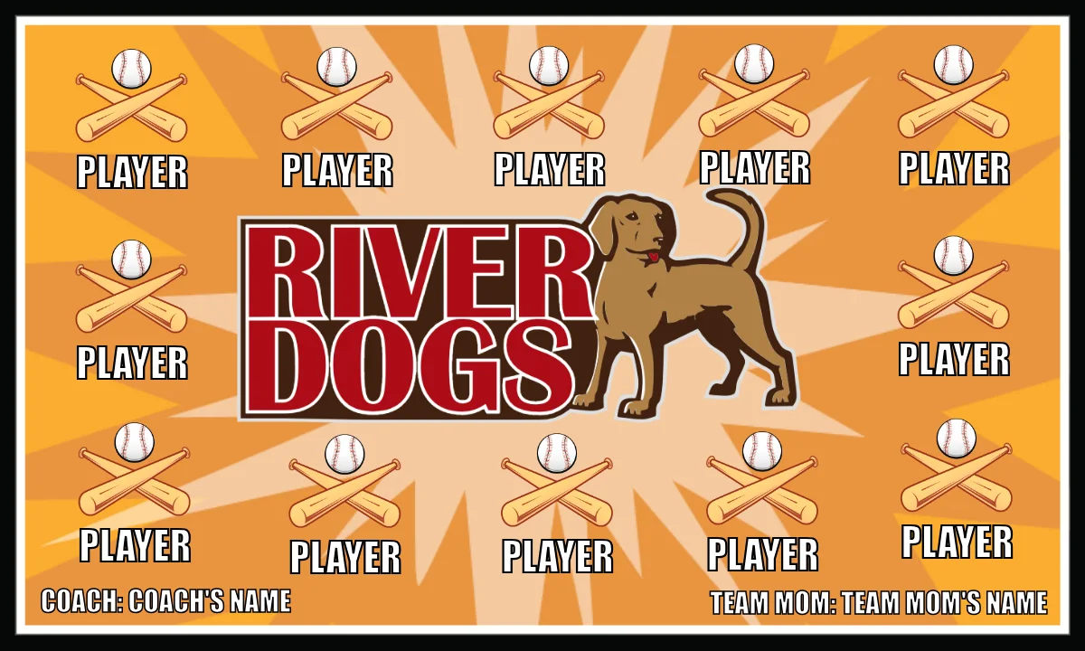 River Dogs Softball Banner