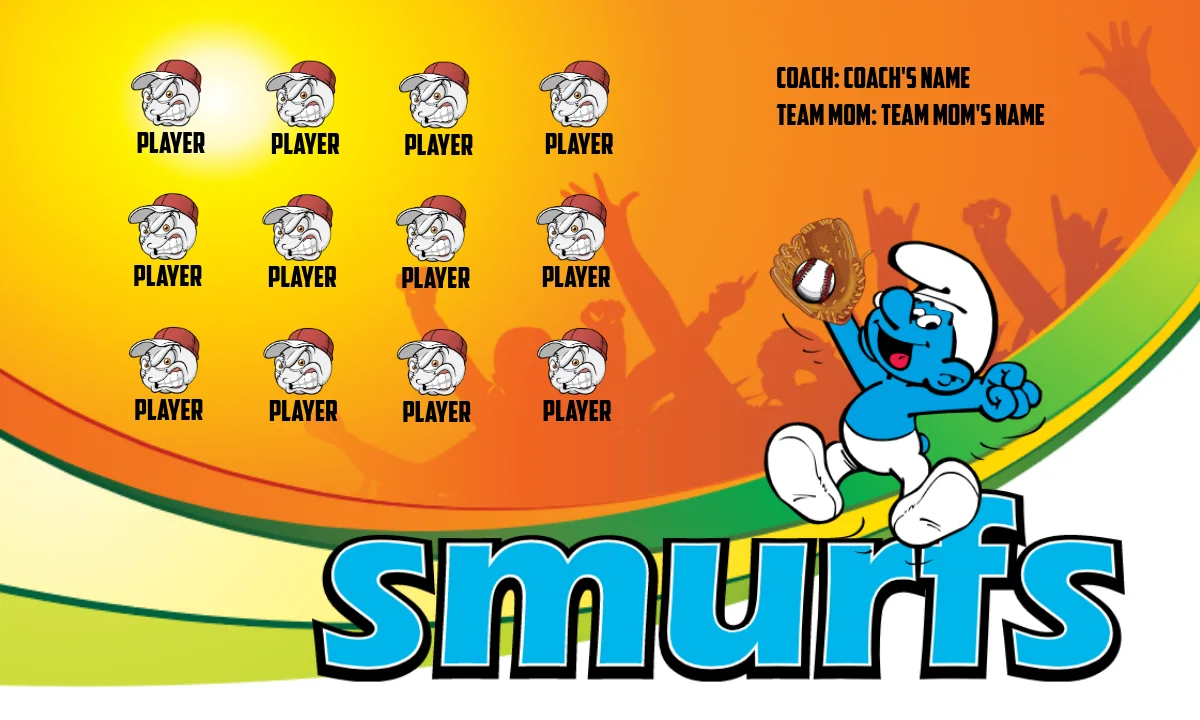 Smurfs 1 Softball Banner-how-to-make-softball-banners-picture