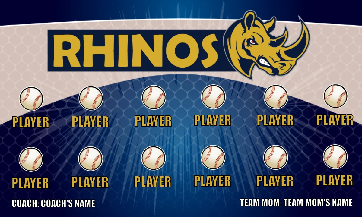Rhinos 2 Softball Banner