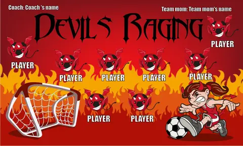Devils Raging Soccer Banner-soccer-banner-images-picture