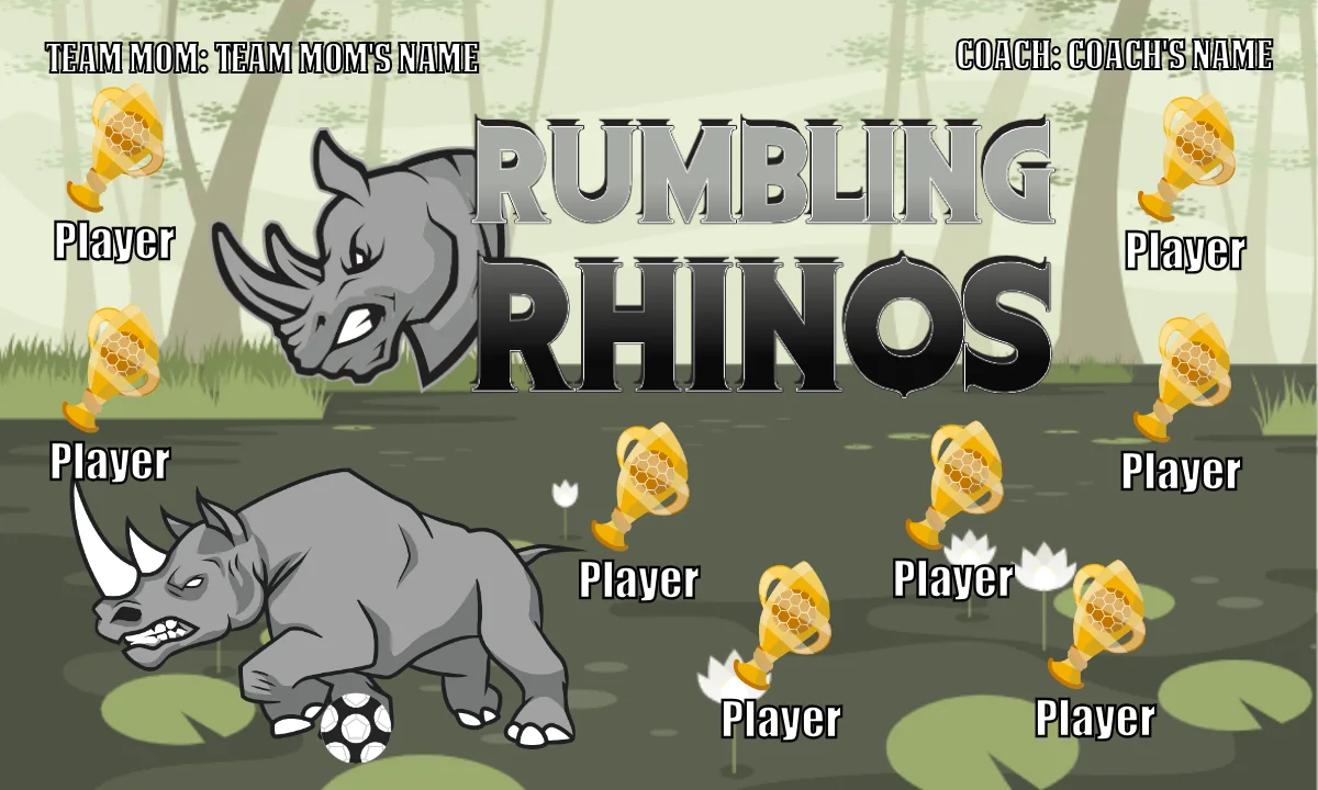 Rhinos Rumbling Soccer Banner-soccer-banner-printing