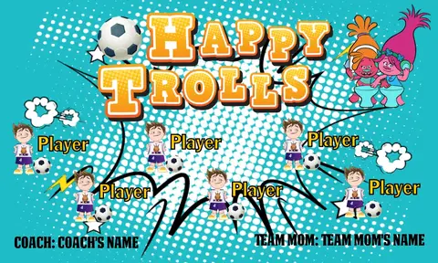 Happy Trolls 2 Soccer Banner-soccer-birthday-banner