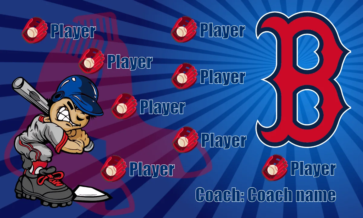 Red Sox Baseball Banner-softball-banners-templates-picture