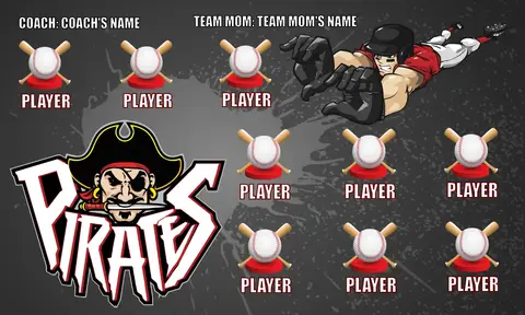 Pirates 4 Softball Banner