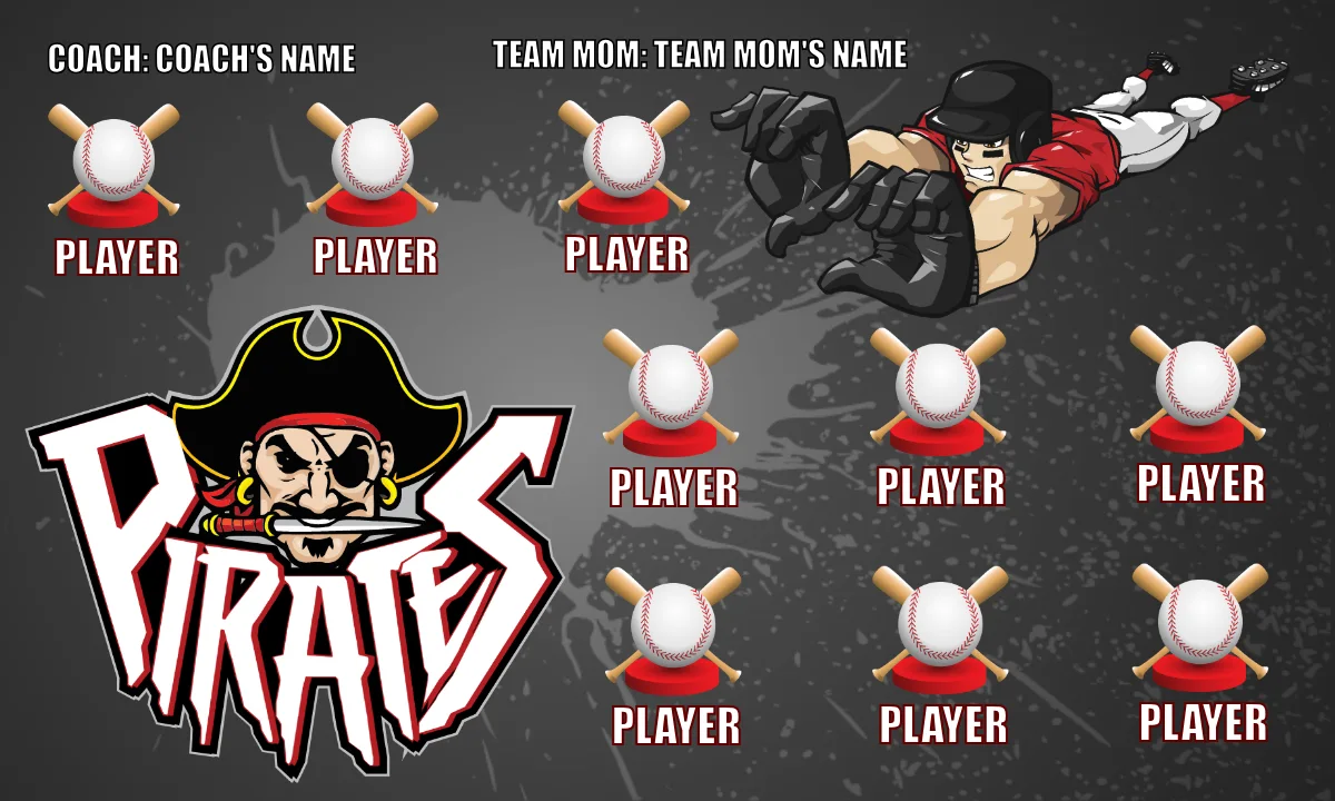 Pirates 4 Softball Banner