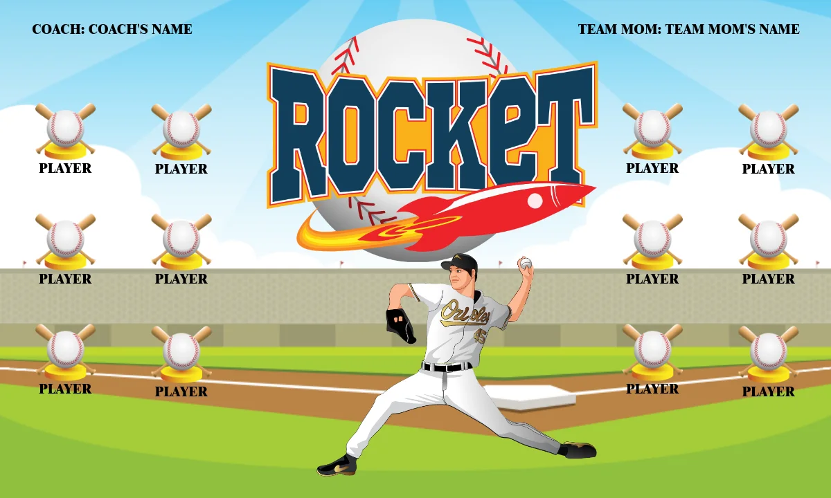 Rockets Softball Banner-travel-softball-team-banners-images