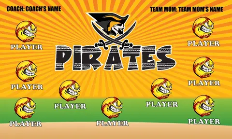 Pirates 3 Softball Banner