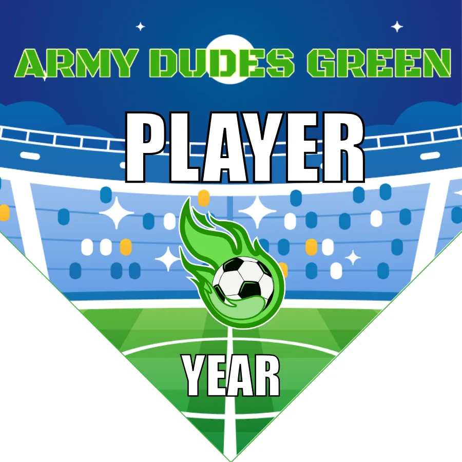Army Dudes Green Soccer Banner-soccer-field-banners-picture