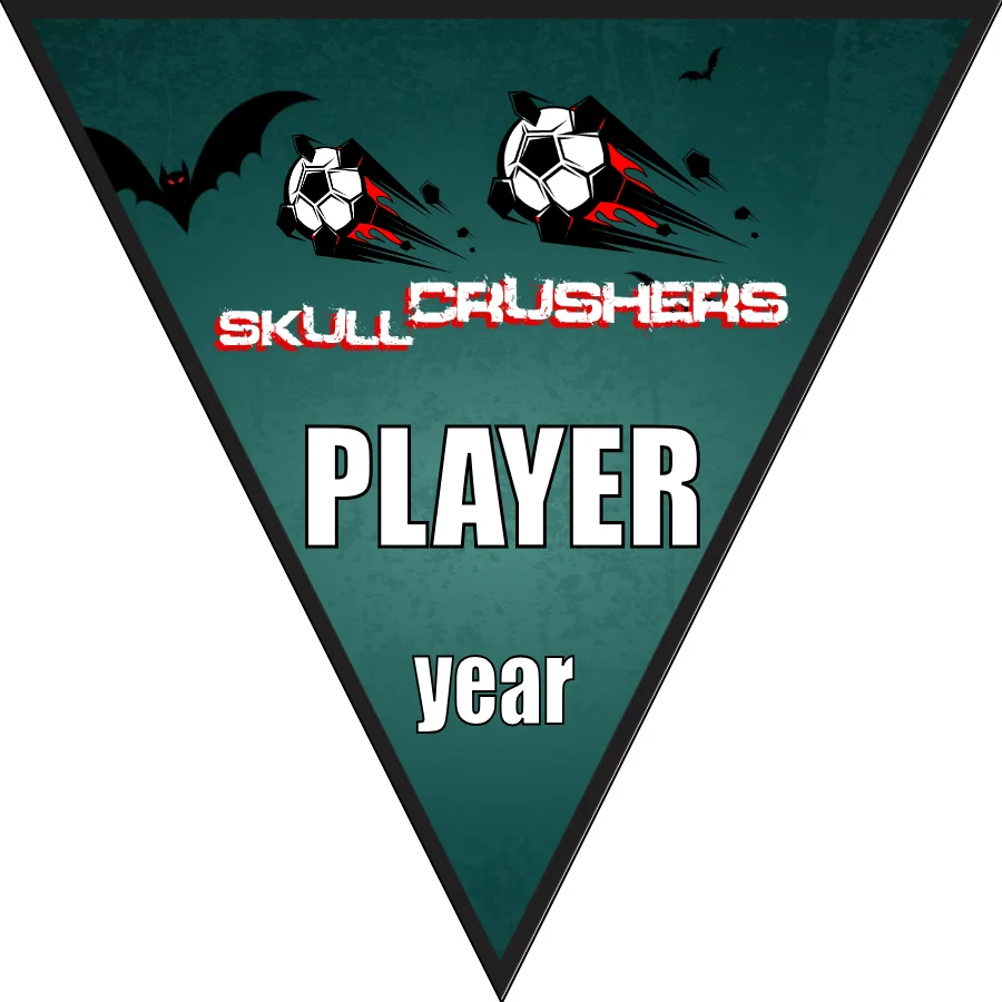 Crushers Skull Soccer Banner-soccer-banners-picture