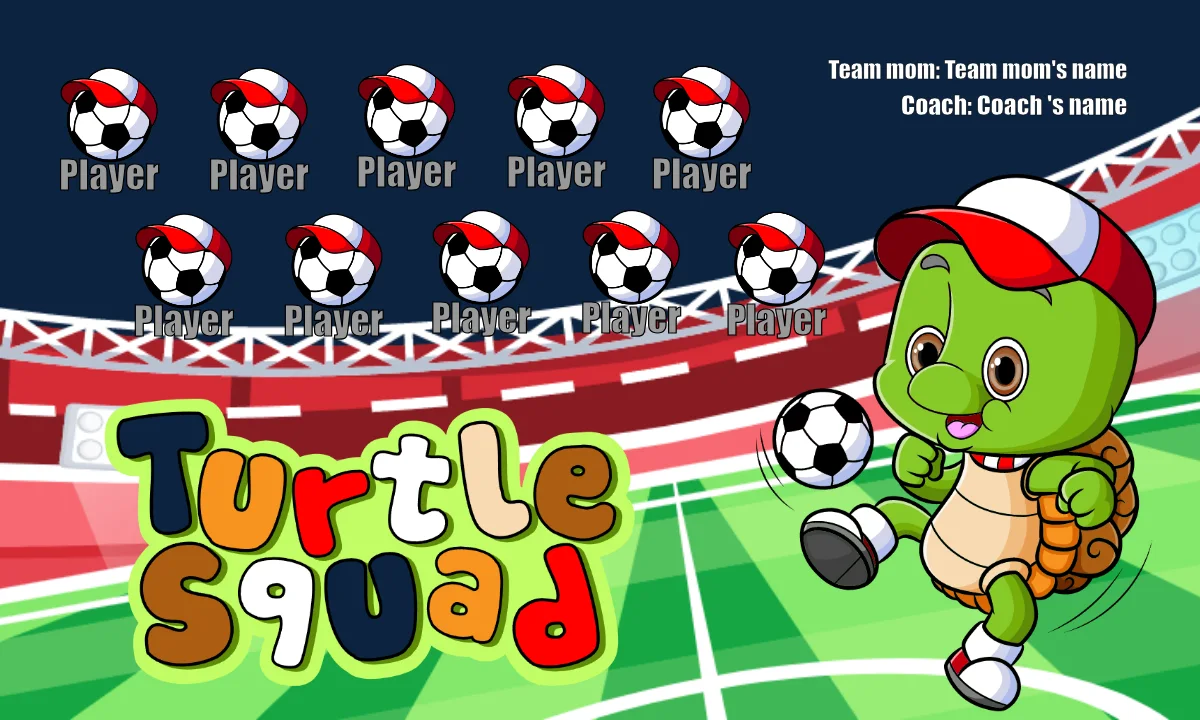 Turtle Squad Soccer Banner -soccer-team-banner-picture