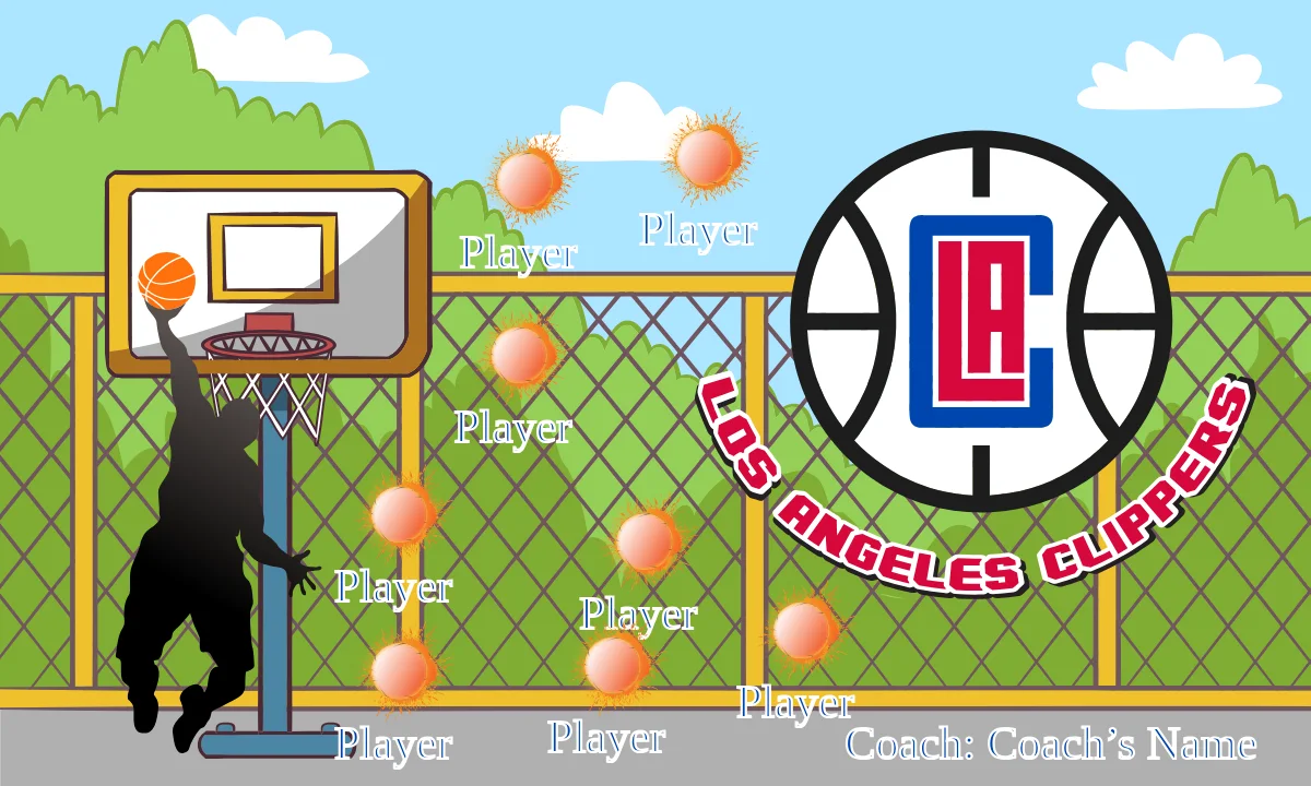 Los Angeles Clippers 2 Basketball Banner uva basketball championship banner images