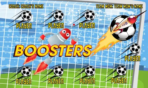 Boosters 2 Soccer Banner,-soccer-banner-flags-picture