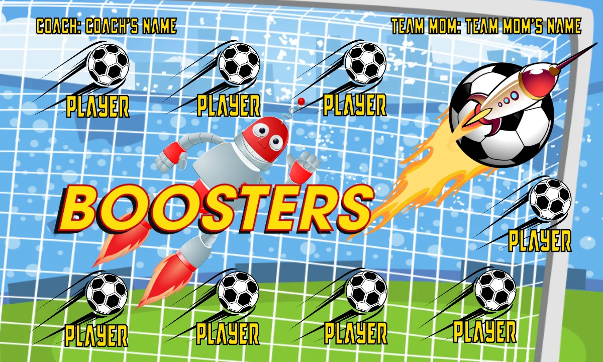 Boosters 2 Soccer Banner,-soccer-banner-flags-picture