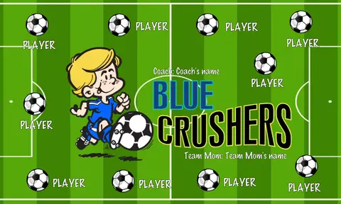 Crushers Blue Soccer Banner-soccer-banners-and-pennants-picture	
