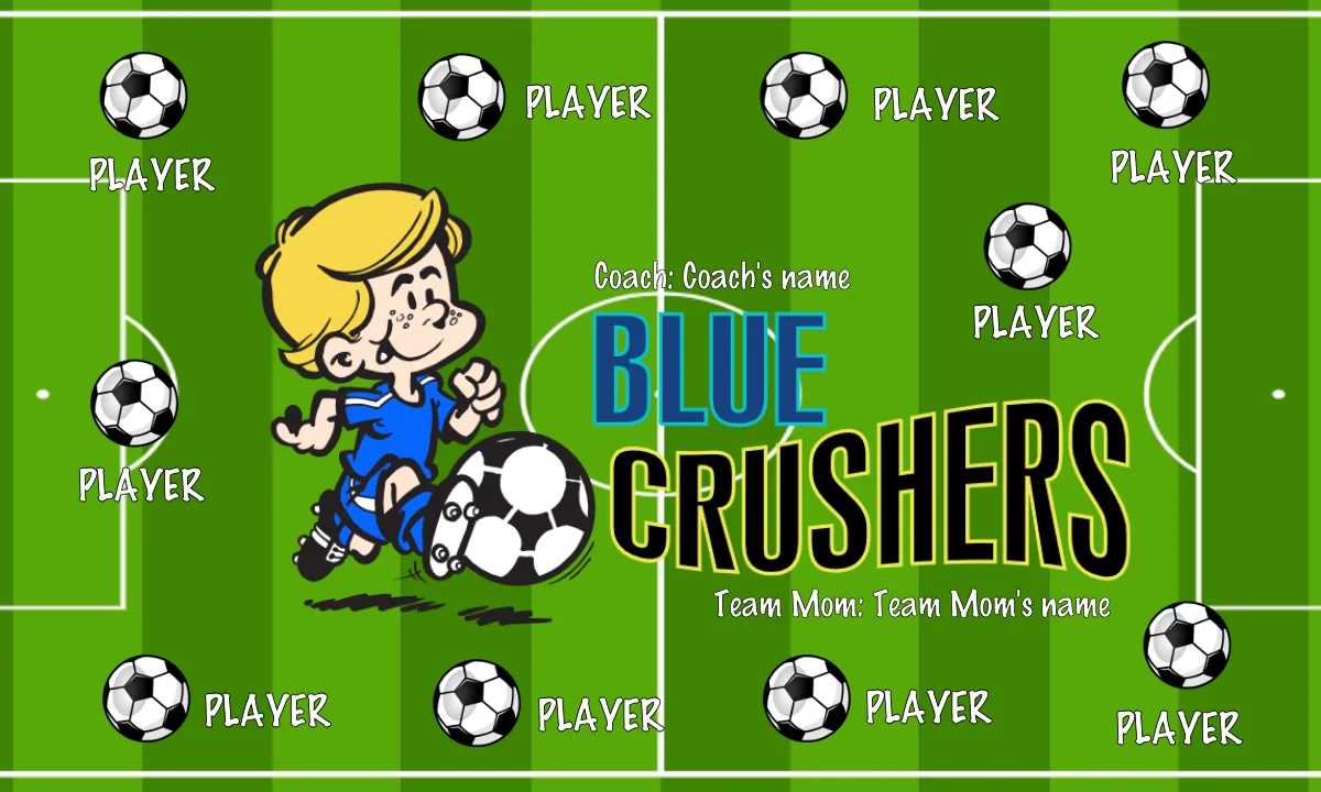 Crushers Blue Soccer Banner-soccer-banners-and-pennants-picture	