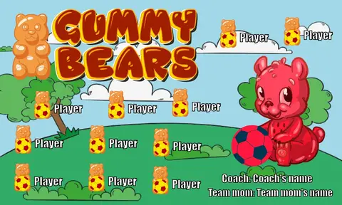 Gummy Bears 2 Soccer Banner-soccer-banners-ideas