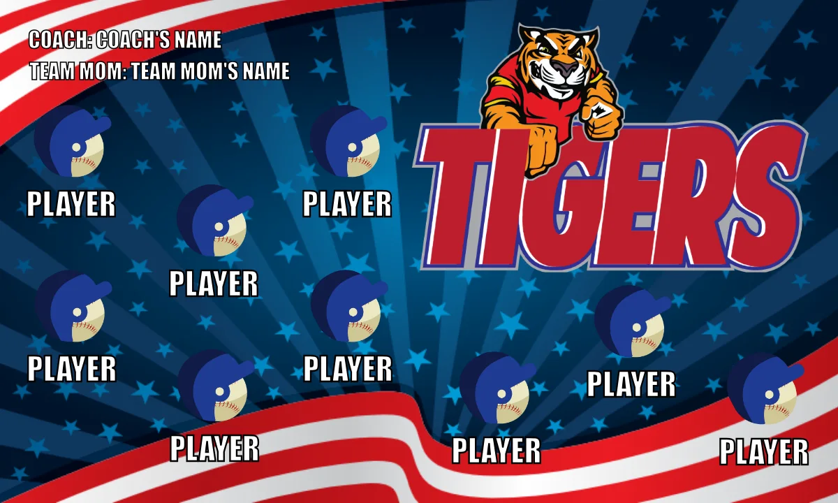 Tigers 2 Softball Banner