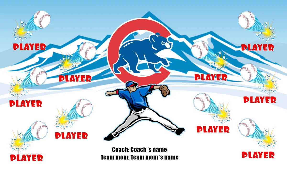 Cubs Baseball Banner-baseball-team-banners-with-photos-images