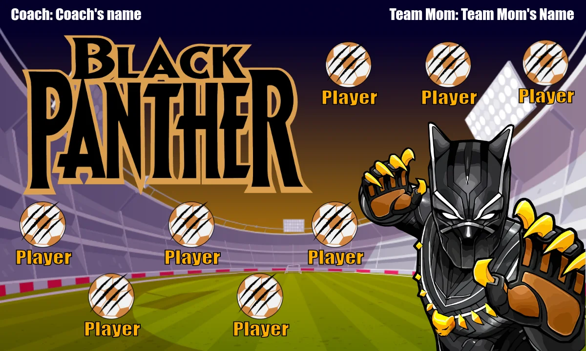 Black Panther Soccer Banner-soccer-banners-huntington-beach-picture