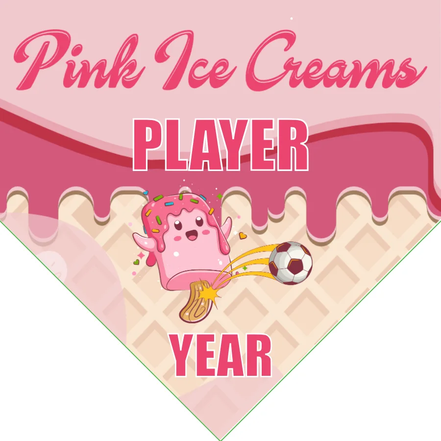 Pink Ice Creams Soccer Banner -soccer-ball-banner-picture